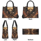 Gothic skull tote bag, skull crossbody bag, Spooky Halloween bag with shoulder strap, skeleton crossbody bag, floral skull handbag with stra