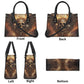 Gothic skull tote bag, skull crossbody bag, Spooky Halloween bag with shoulder strap, skeleton crossbody bag, floral skull handbag with stra