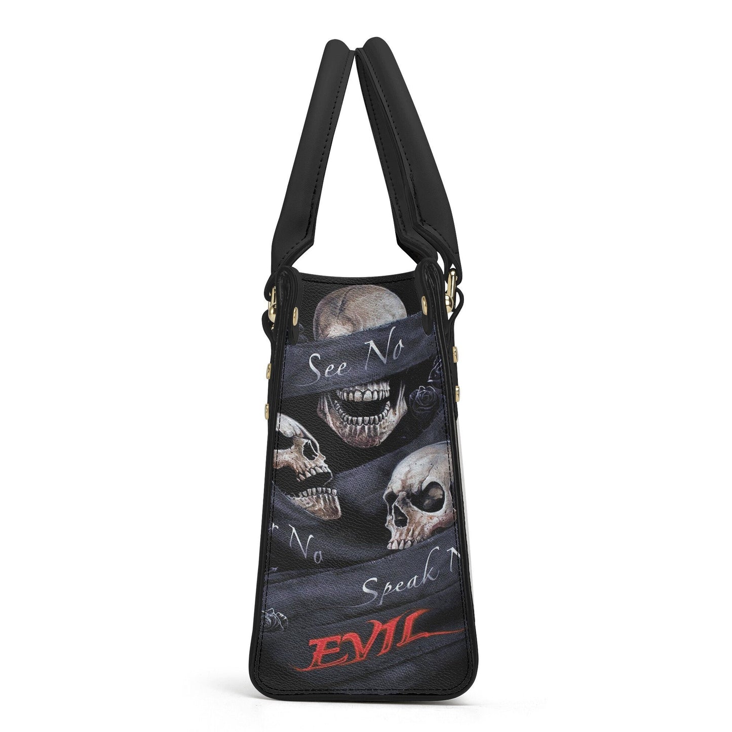 Punisher skull handbag with strap, hooded skull handmade bag, no see no hear skull handbag reaper skull shoulder bag, hooded skull tote bag,
