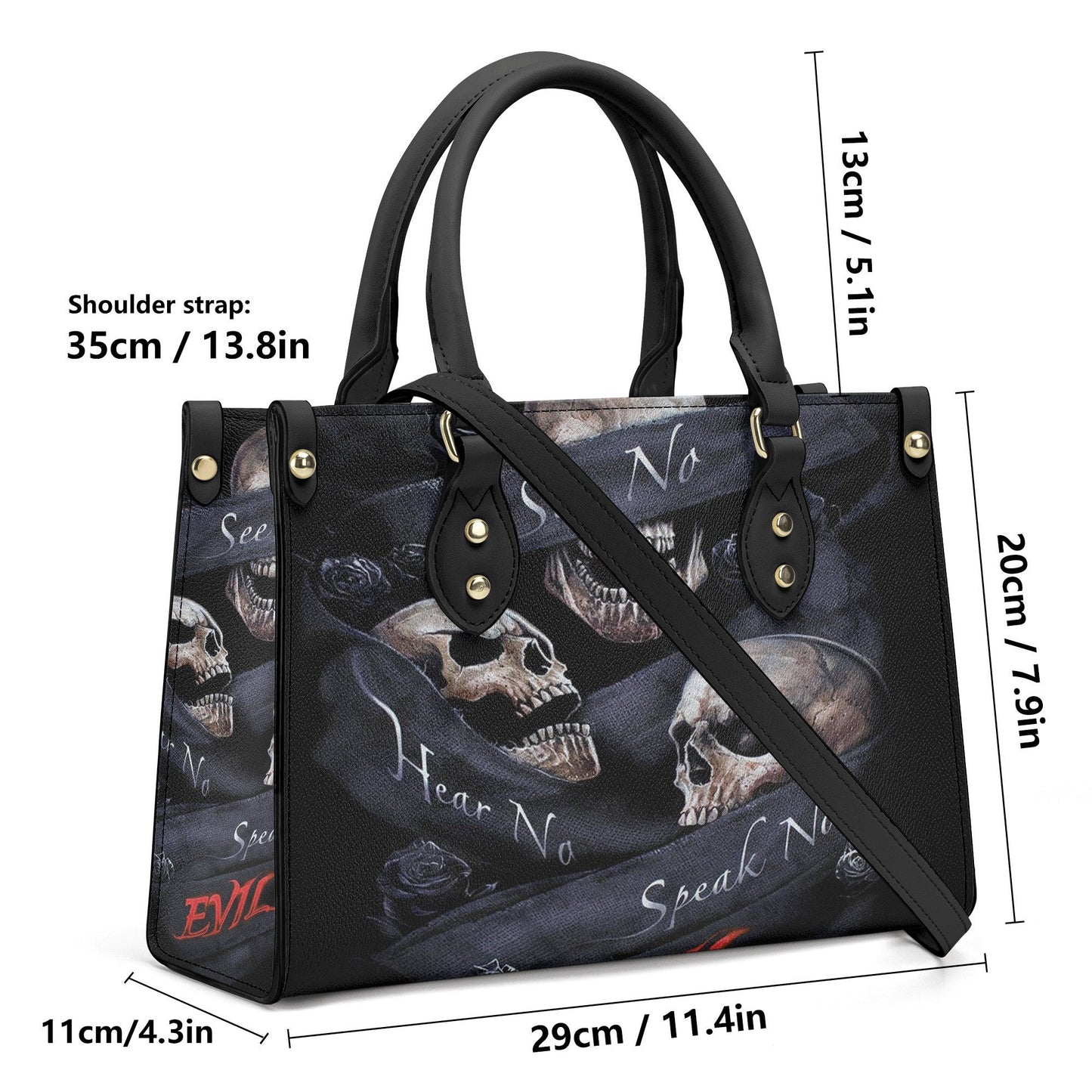 Punisher skull handbag with strap, hooded skull handmade bag, no see no hear skull handbag reaper skull shoulder bag, hooded skull tote bag,