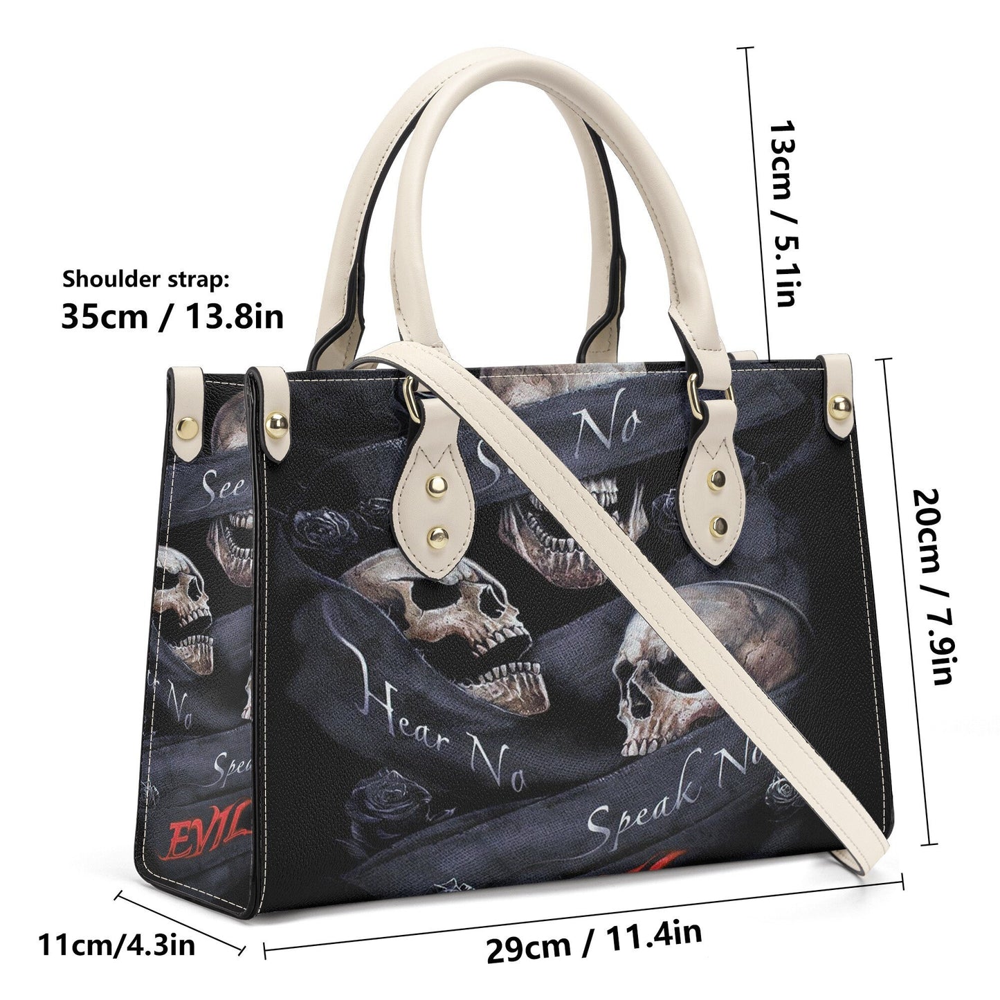 Punisher skull handbag with strap, hooded skull handmade bag, no see no hear skull handbag reaper skull shoulder bag, hooded skull tote bag,