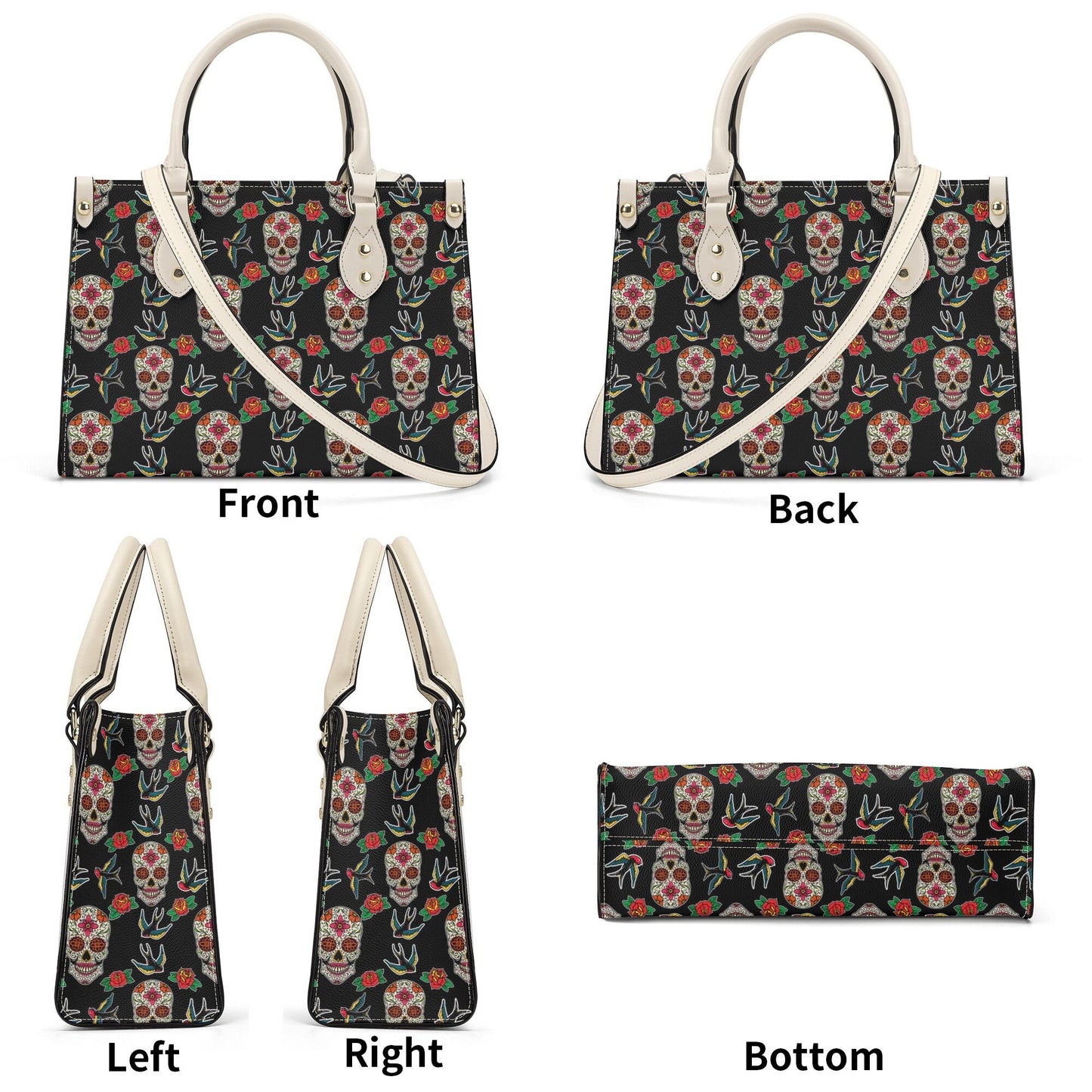 Cinco de mayo skull tote bag, day of the dead travel bag, dia de los muertos skull large tote bag, floral skull travel bag, mexico tote bag,