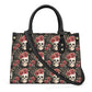 Rose skull shoulder bag, devil ghost travel bag, evil face crossbody bag, grim reaper women's purse, skull large tote bag, flower skull hand