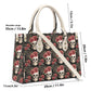 Rose skull shoulder bag, devil ghost travel bag, evil face crossbody bag, grim reaper women's purse, skull large tote bag, flower skull hand