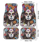 Mexican skull car seat cover full set, floral sugar skull cover cushion accessories for Cars, sugar skull girl seat cover for car, mexico ru