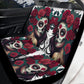 Dia de los muertos skull car seat cover full set, floral skull car seat cushion cover, cinco de mayo skull car seat cover, dia de los muerto