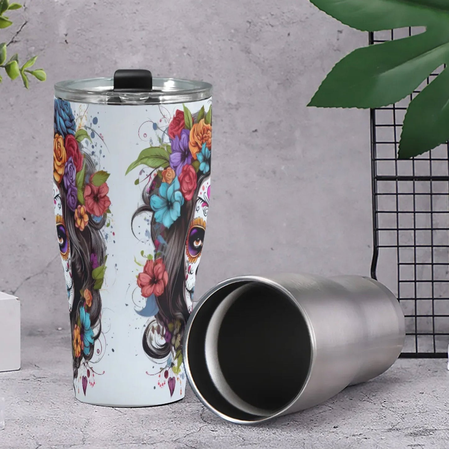 Calaveras skull coffee mug, calaveras skull beer mug, floral sugar skull cup, sugar skull girl cup, dia de los muertos skull jumbo Mug, dia