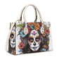 Mexican skull travel bag, day of the dead purse, floral sugar skull messenger bag, sugar skull girl travel bag, mexico tote bag, floral suga