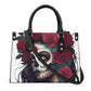 Sugar skull girl tote bag, day of the dead messenger bag, day of the dead travel bag, day of the dead cosmetic bag, mexican skull purse, day