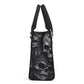 Skeleton messenger bag, skull in fire handbag, floral skull bag with shoulder strap, hooded skull handmade bag, hooded skull handmade bag, m