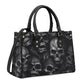Skeleton messenger bag, skull in fire handbag, floral skull bag with shoulder strap, hooded skull handmade bag, hooded skull handmade bag, m
