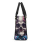 Spooky death handmade bag, halloween messenger bag, grim reaper handmade bag, floral skull handbag with strap, halloween body bag, punisher