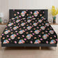 Flower skull duvet cover queen king, horror duvet cover, death with scythes bed cover, flower skull comforter set, gothic skull duvet cover