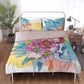 Flower skull comforter set, halloween pillow cover, skeleton pillow cover, death skull pillow cover, flame skull duvet cover, devil ghost pi