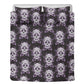 Sugar skull girl pillow cover, dia de los muertos skull bedding, cinco de mayo skull duvet cover set, calaveras skull comforter set, floral