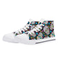Day of the dead women sneakers, calaveras skull canvas shoes, candy skull shoes gift, sugar skull girl causual sneakers, candy skull shoes g