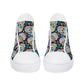 Day of the dead women sneakers, calaveras skull canvas shoes, candy skull shoes gift, sugar skull girl causual sneakers, candy skull shoes g
