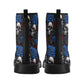 Spooky Halloween fashion leather boots, rose skull boots, reaper skull boots, floral skull fashion leather boots, punisher skull boots, puni