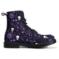 Gothic skull waterproof Lace Up Anti-Slip platform nooties, christmas skull ankle booties, Spooky Halloween boots, goth waterproof boot, got