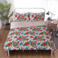 Floral skull comforter set, mexico duvet cover queen king, mexican skull duvet cover queen king, candy skull duvet cover set, cinco de mayo