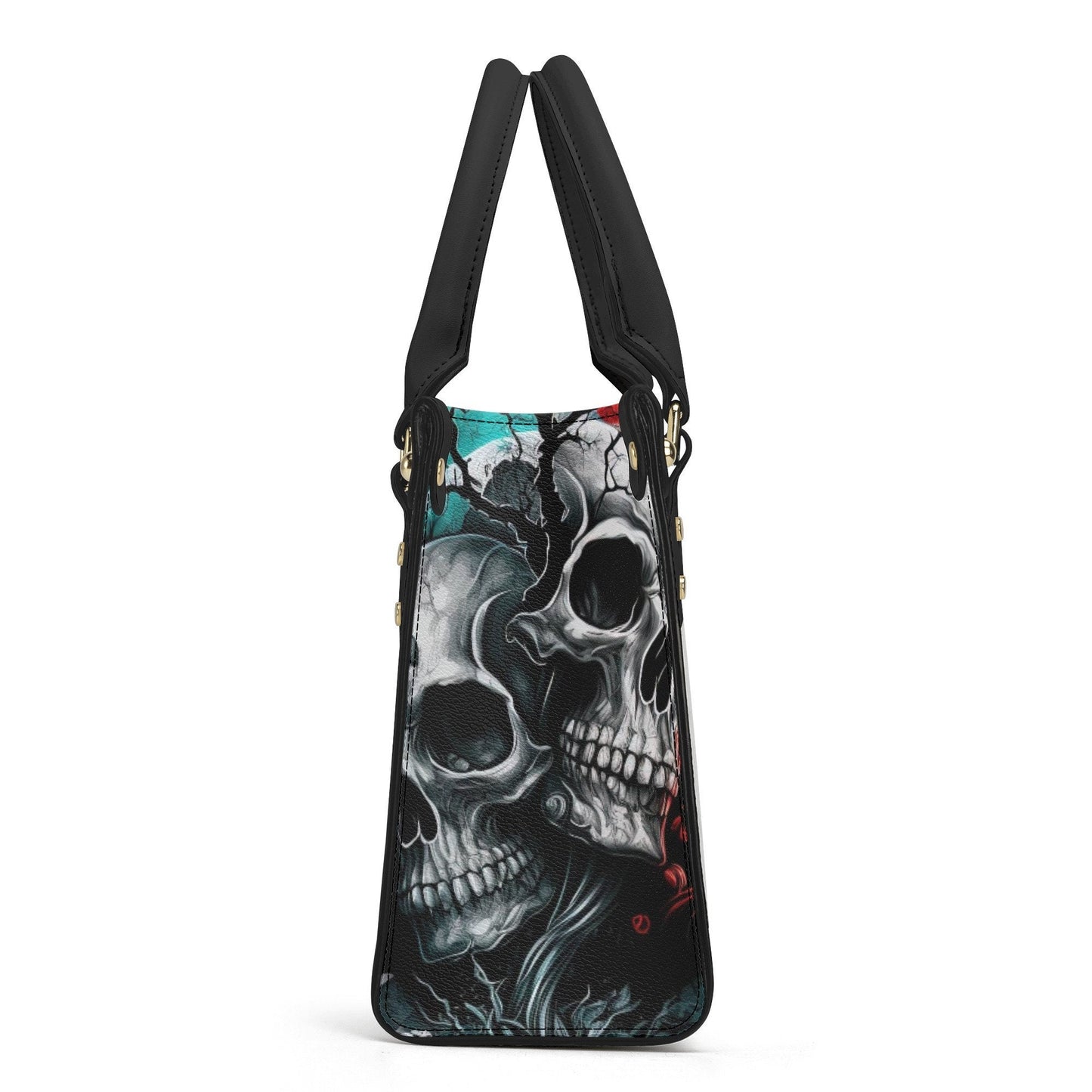 Reaper skull tote bag, death skull shoulder bag, punisher skull body bag, flaming skull travel bag, dark horror body bag, evil face handbag,