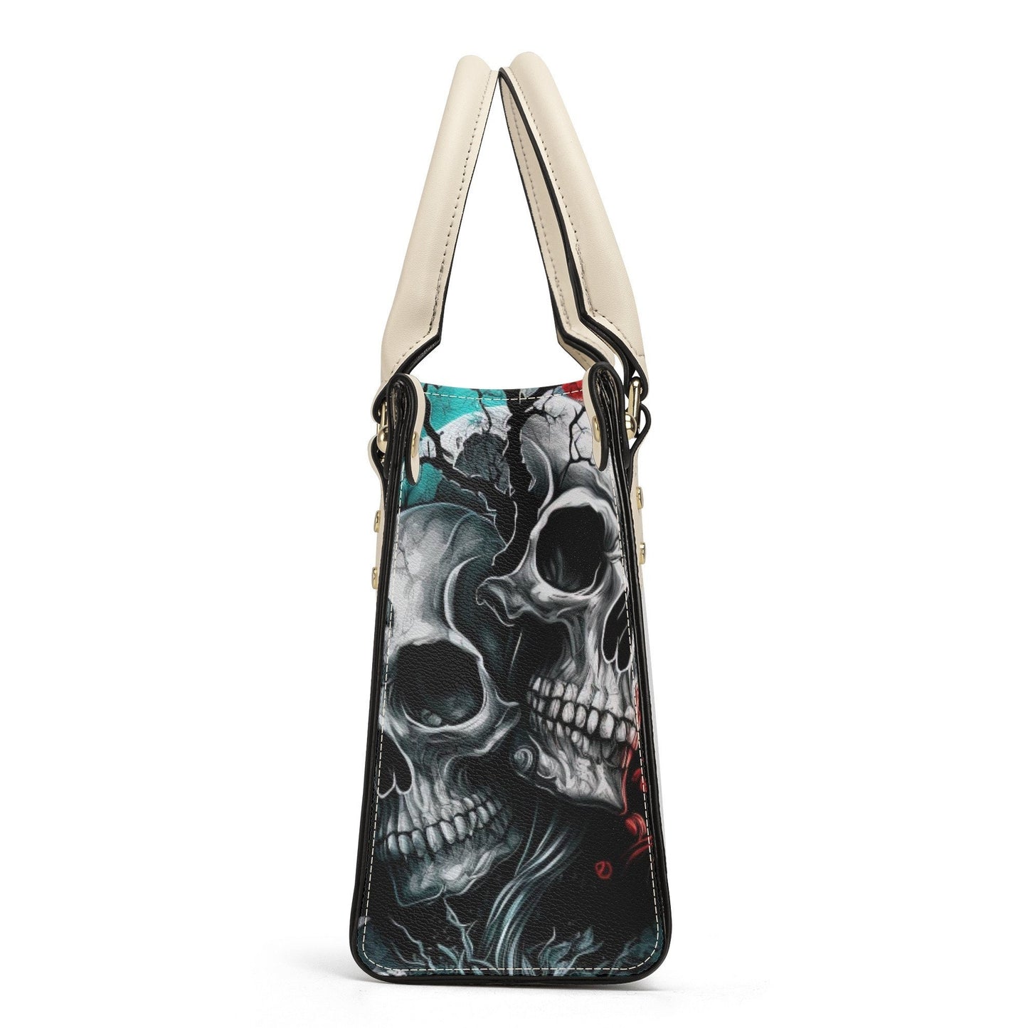 Reaper skull tote bag, death skull shoulder bag, punisher skull body bag, flaming skull travel bag, dark horror body bag, evil face handbag,