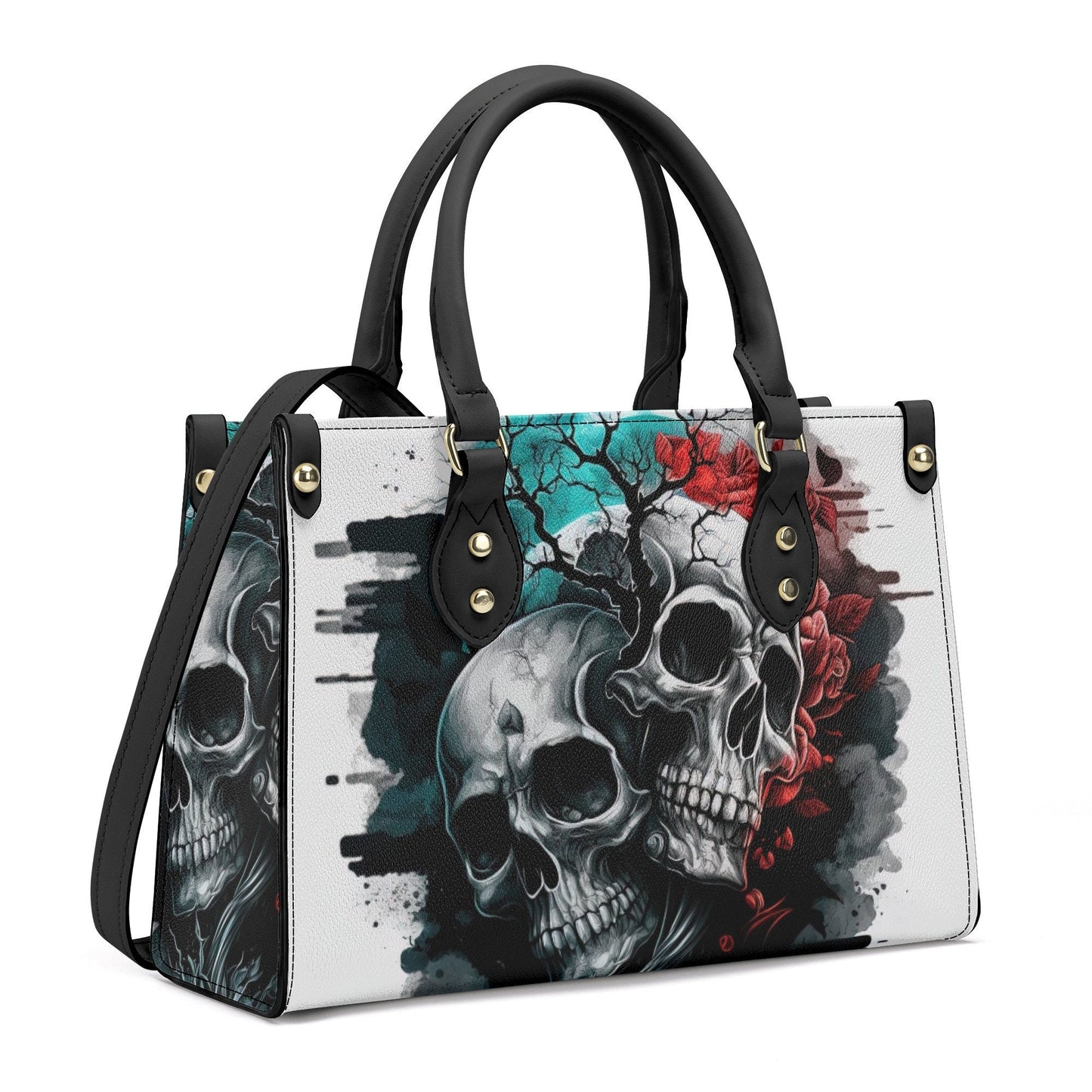 Reaper skull tote bag, death skull shoulder bag, punisher skull body bag, flaming skull travel bag, dark horror body bag, evil face handbag,