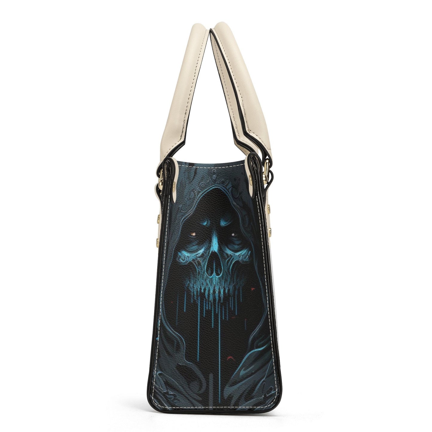 Grim reaper purse, gothic skull handbag, halloween handbag, spooky death women's handbag, motorcycle skull body bag, skeleton cosmetic bag,