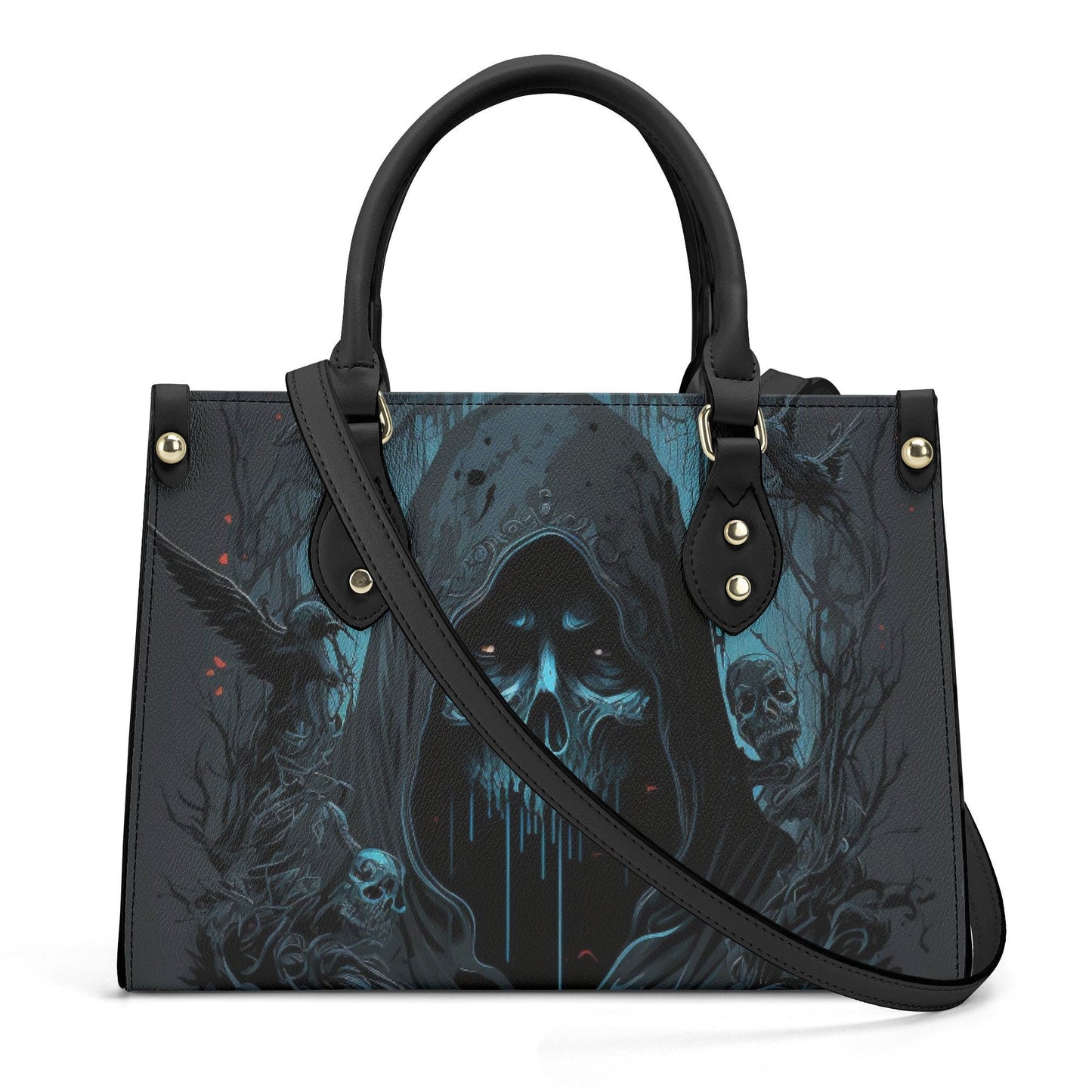 Grim reaper purse, gothic skull handbag, halloween handbag, spooky death women's handbag, motorcycle skull body bag, skeleton cosmetic bag,