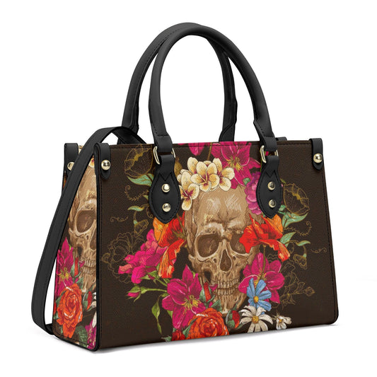 Sugar skull travel bag, mexican skull travel bag, day of the dead travel bag, floral sugar skull tote bag, calaveras skull purse, floral sku
