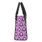Punisher skull cosmetic bag, Spooky Halloween women's purse, gothic skull tote bag, death with scythes shoulder bag, reaper skull travel bag