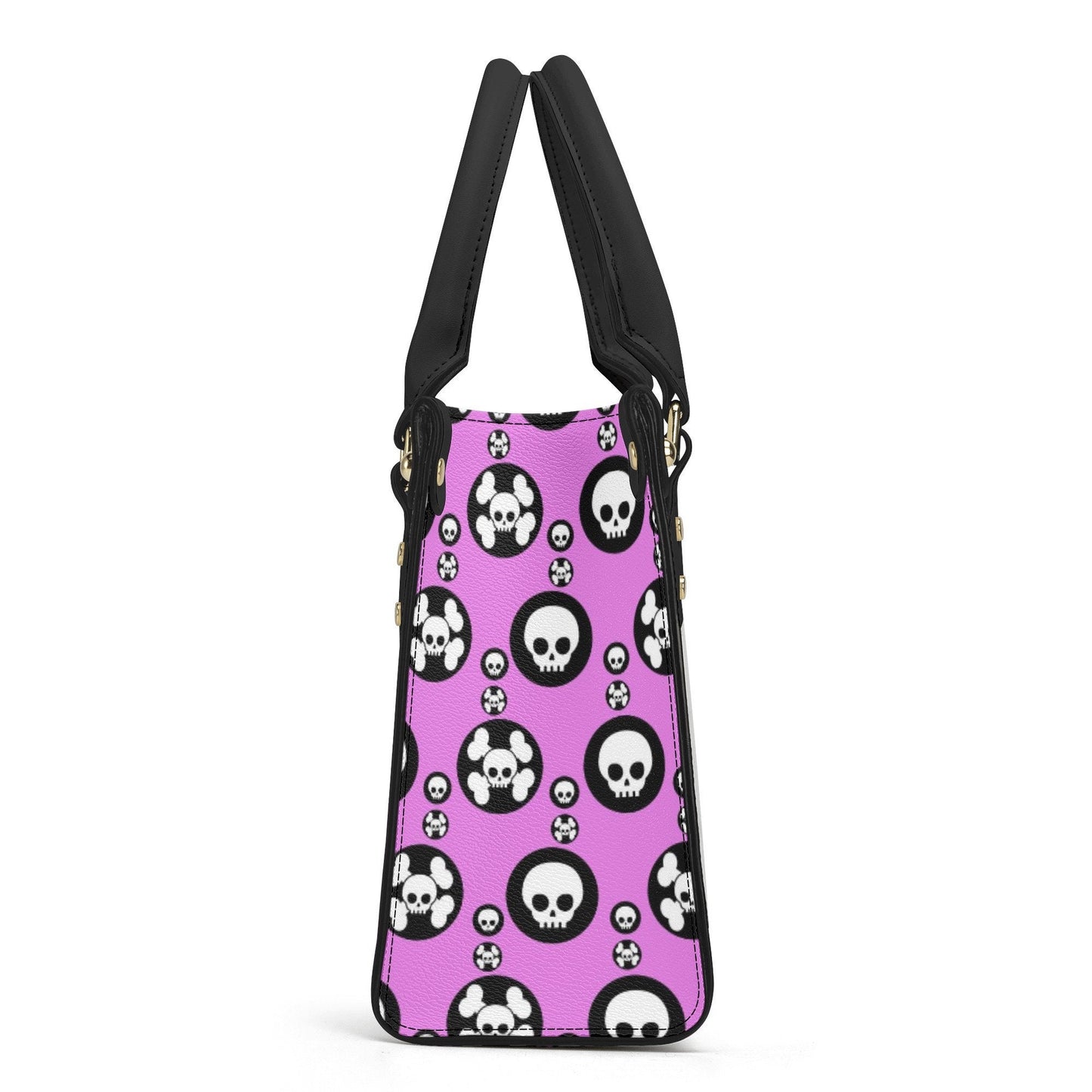 Punisher skull cosmetic bag, Spooky Halloween women's purse, gothic skull tote bag, death with scythes shoulder bag, reaper skull travel bag