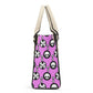 Punisher skull cosmetic bag, Spooky Halloween women's purse, gothic skull tote bag, death with scythes shoulder bag, reaper skull travel bag