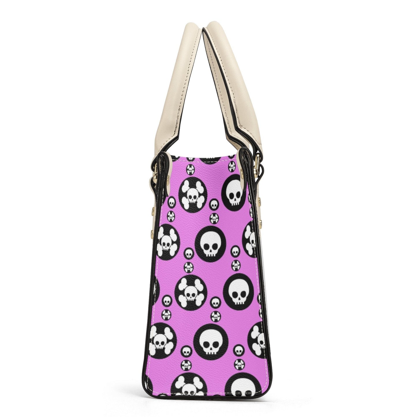 Punisher skull cosmetic bag, Spooky Halloween women's purse, gothic skull tote bag, death with scythes shoulder bag, reaper skull travel bag