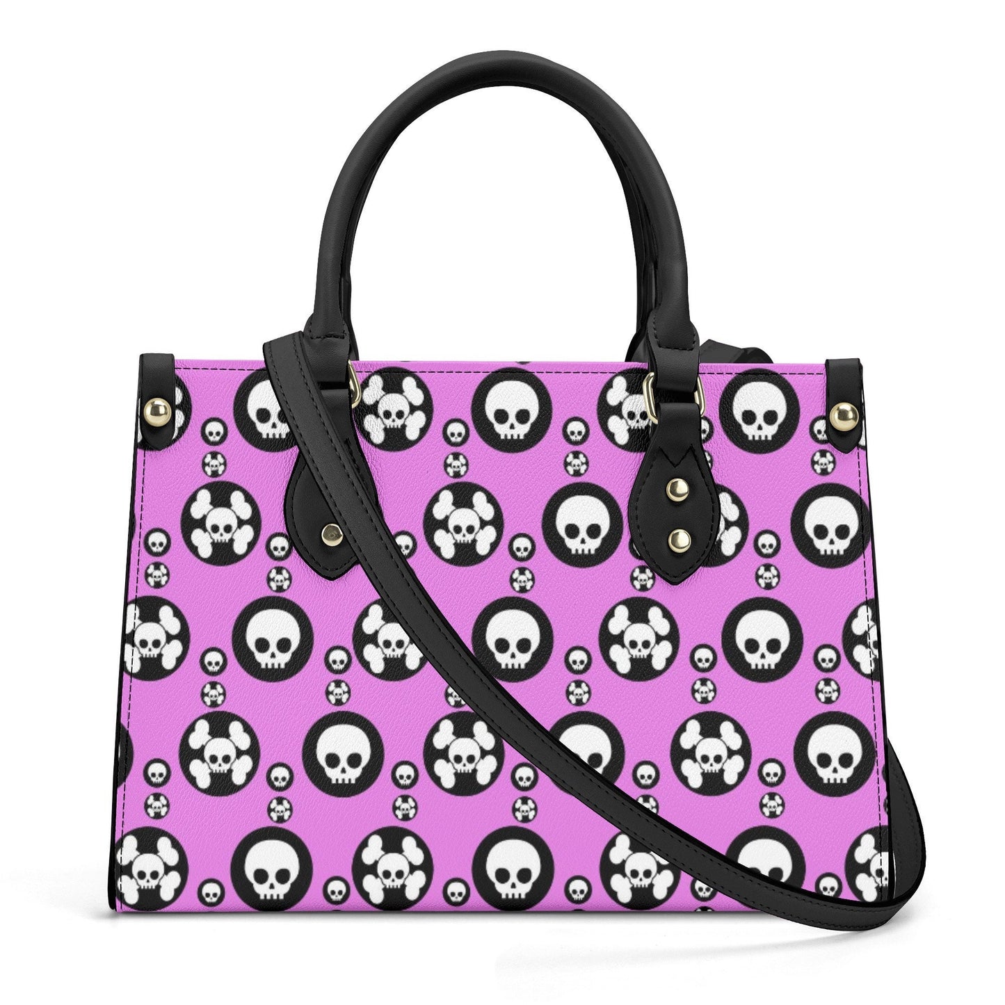 Punisher skull cosmetic bag, Spooky Halloween women's purse, gothic skull tote bag, death with scythes shoulder bag, reaper skull travel bag