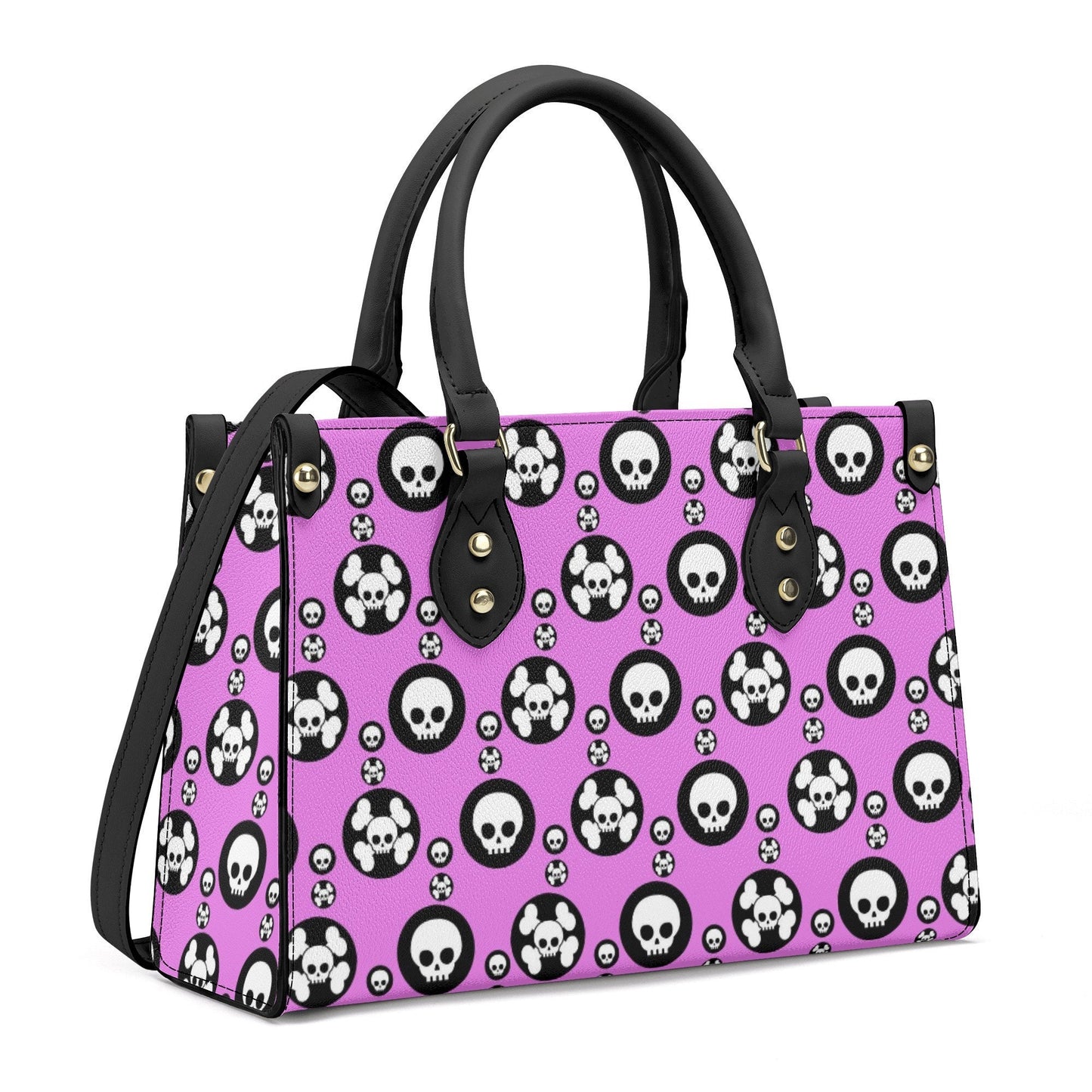Punisher skull cosmetic bag, Spooky Halloween women's purse, gothic skull tote bag, death with scythes shoulder bag, reaper skull travel bag