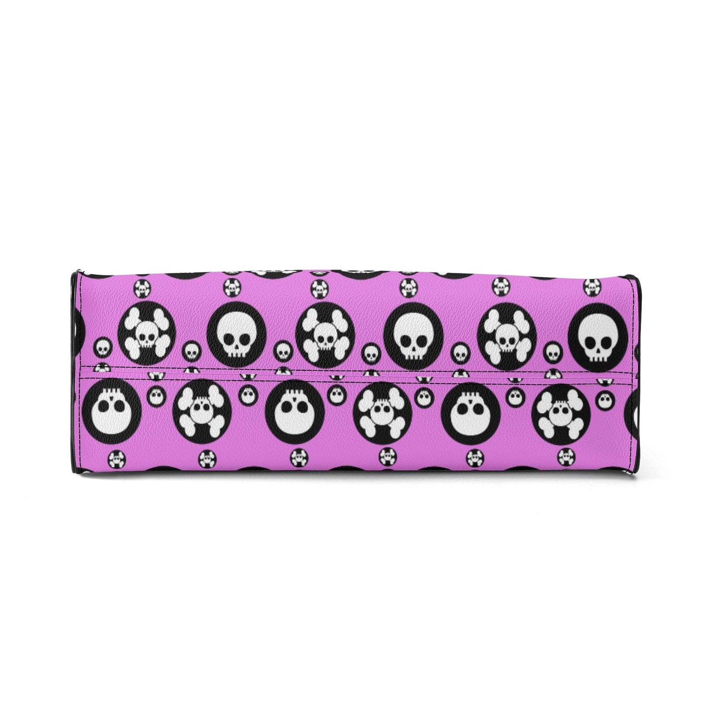 Punisher skull cosmetic bag, Spooky Halloween women's purse, gothic skull tote bag, death with scythes shoulder bag, reaper skull travel bag