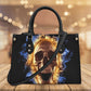 Spooky death crossbody bag, punisher skull women's handbag, motorcycle skull bag with shoulder strap, goth large tote bag, floral skull mess