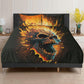 Flaming skull bedding set, devil ghost bedding set king queen, evil face bedding set king queen, spooky death bedding set, hooded skull comf