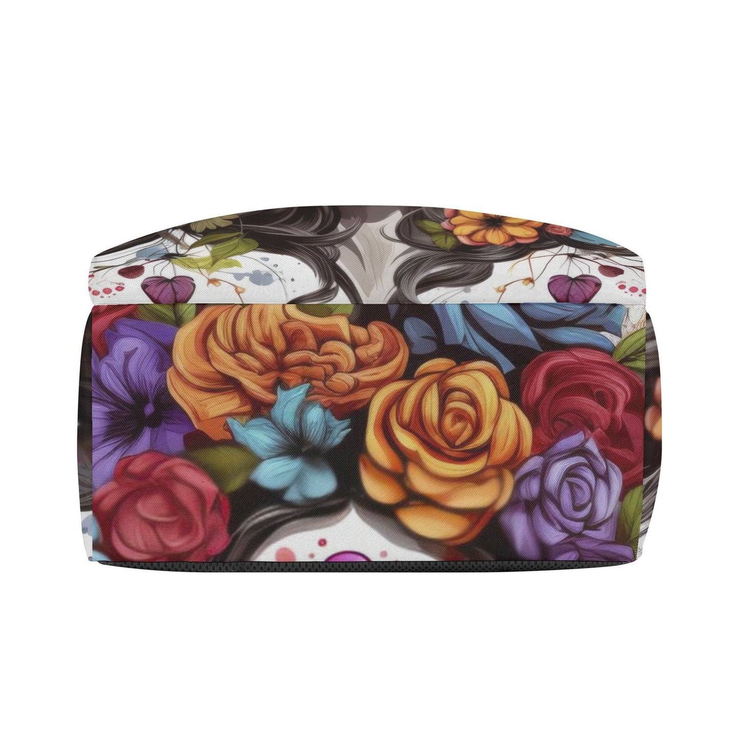 Dia de los muertos skull carry on bag, mexican skull backpack for school, cinco de mayo skull School bag, sugar skull girl School bag, candy