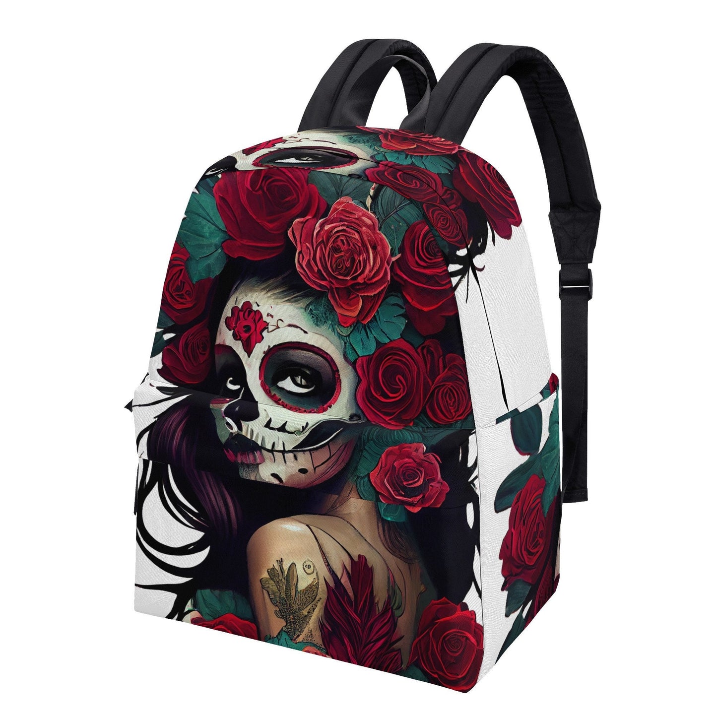Calaveras skull school bag, candy skull tote bag, dia de los muertos skull girl bag, dia de los muertos skull shoulder bag, day of the dead