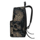 Skull with scythes school bag, skull with scythes student backpack, skull shoulder bag, flame skull backpack for school, goth backpack purse