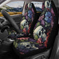Skeleton car rug, motorcycle skull seat cover for car, motorcycle skull car seat protector cover, death skull car accessories, flame skull c