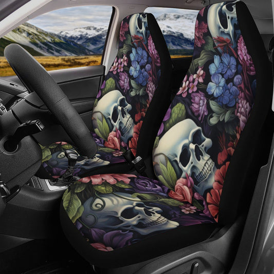 Skeleton car rug, motorcycle skull seat cover for car, motorcycle skull car seat protector cover, death skull car accessories, flame skull c
