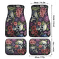 Skeleton car rug, motorcycle skull seat cover for car, motorcycle skull car seat protector cover, death skull car accessories, flame skull c