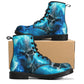 Evil face unisex shoes, dark horror combat boots, evil waterproof Lace Up Anti-Slip platform nooties, hooded skull ankle Boots, skull with s