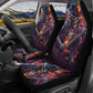 Evil rug for car, horror car seat cover full set, evil seat cover for vehicles, hooded skull car protector, flame skull car tool, flower sku