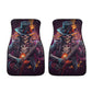 Evil rug for car, horror car seat cover full set, evil seat cover for vehicles, hooded skull car protector, flame skull car tool, flower sku