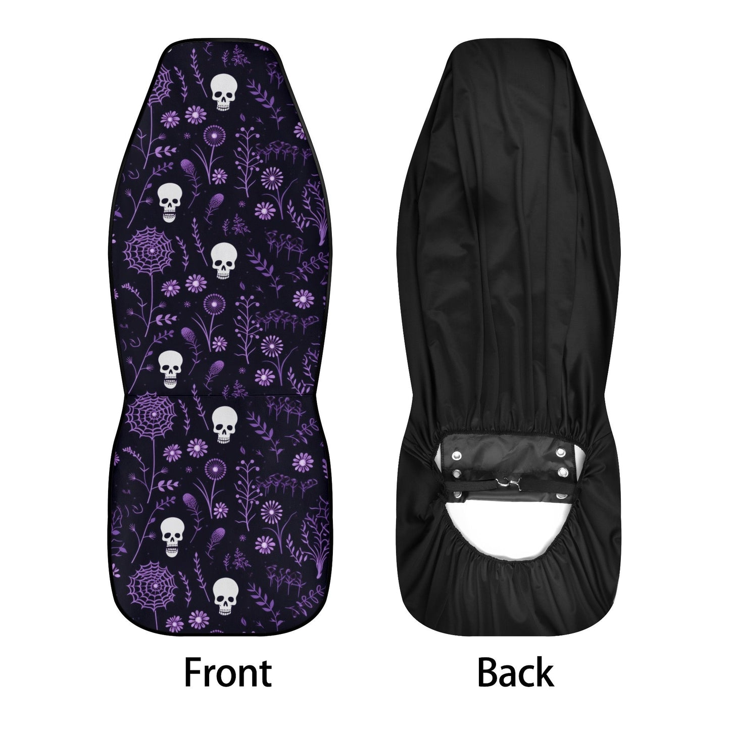 Goth seat cover for car, skull in fire seat cover for car, halloween mat for vehicles, halloween car handbrake covers, skull car cushion cov