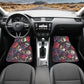 Rose skull steering wheel, halloween car headrest covers, motorcycle skull car seat accessory, spooky death seat cover for vehicles, hooded